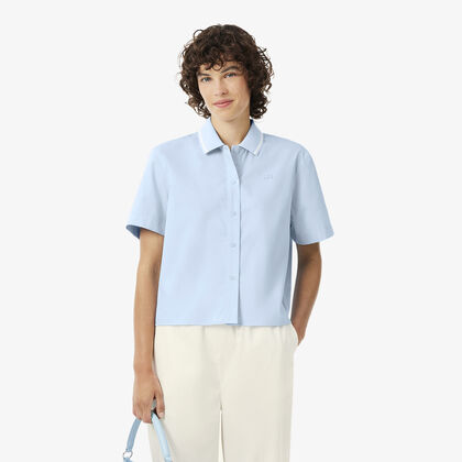 lacoste petit pique effect oversized shirt