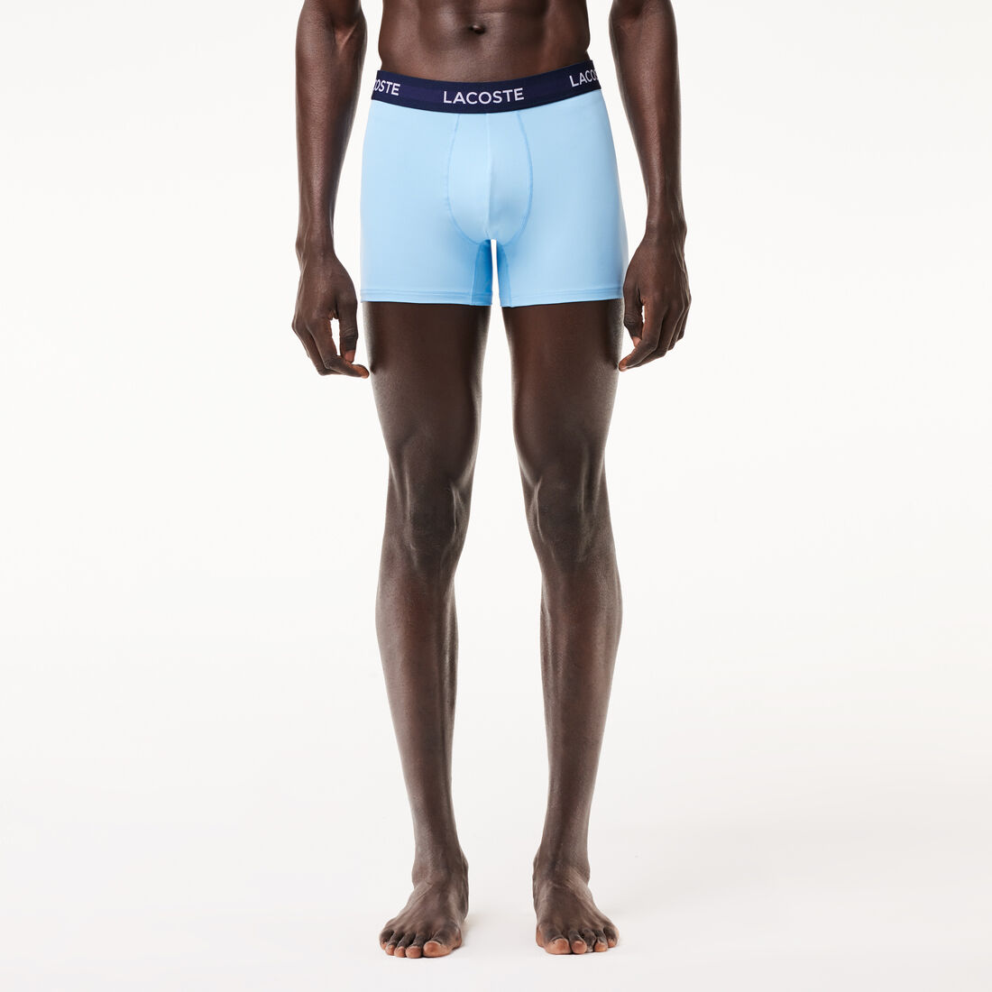 طقم بوكسر لاكوست جيرسيه بوليستر معاد تدويره للرجال، 3 قطع Men's Microfiber Trunk 3-Pack - 5H9623-00-VUC