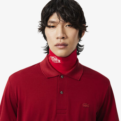 لاكوست runway classic fit silk pique polo shirt