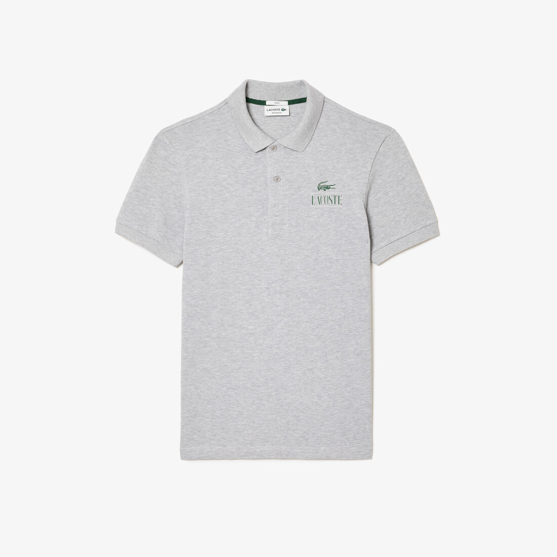تي شيرت بولو بيكيه فائق الخفة بطبعة الكرة الأرضية من مجموعة لاكوست موفمنت Lacoste Signature Print Stretch Pique Polo Shirt - PH1136-00-CCA