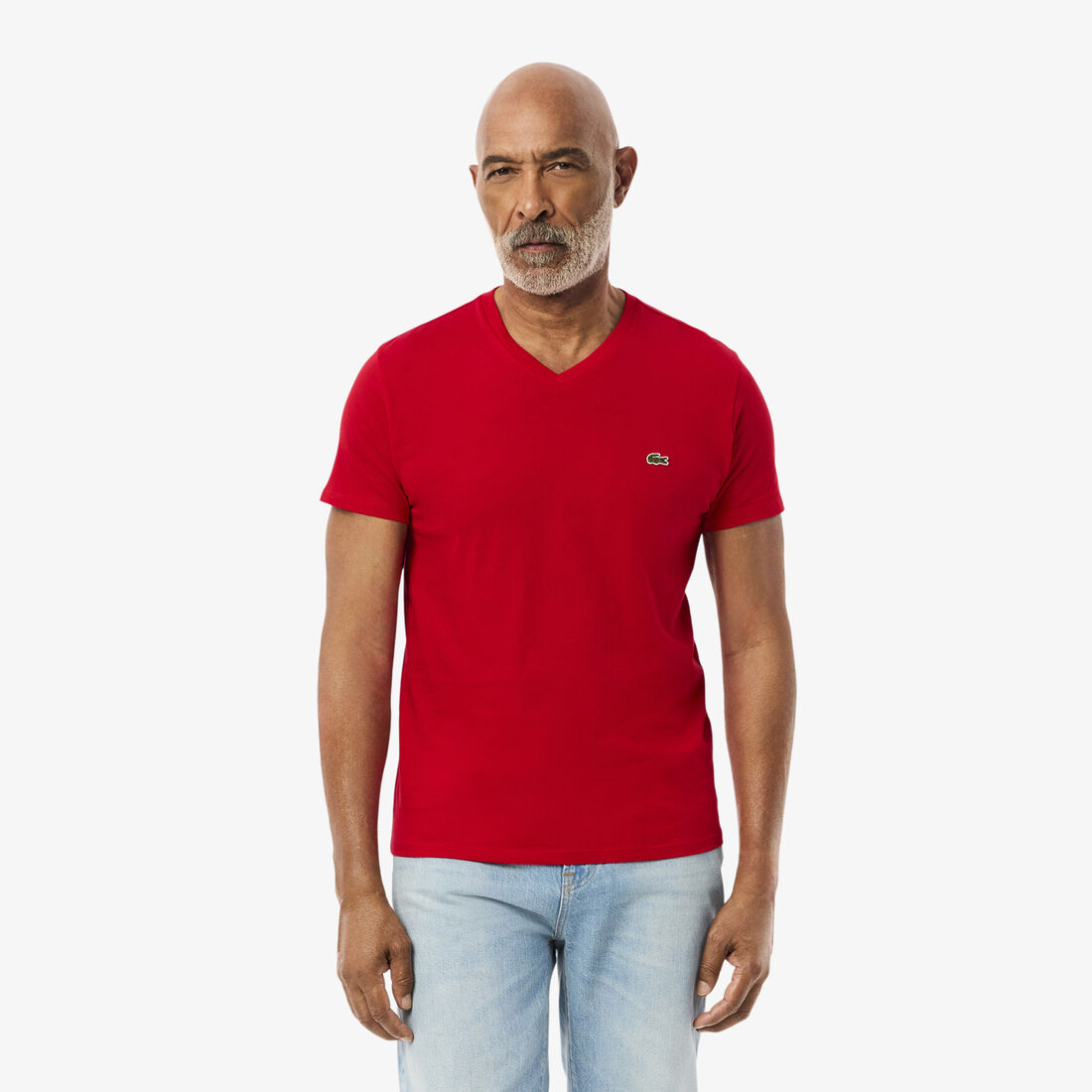 Lightweight Cotton Pima V Neck T-shirt - TH6710-00-240