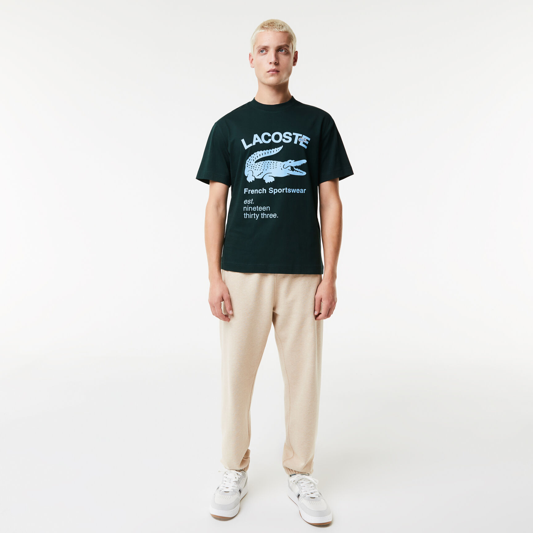 Men's Lacoste Relaxed Fit Crocodile T-Shirt Men's Lacoste Relaxed Fit Crocodile T-Shirt