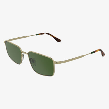 lacoste monogram metal rectangle glasses
