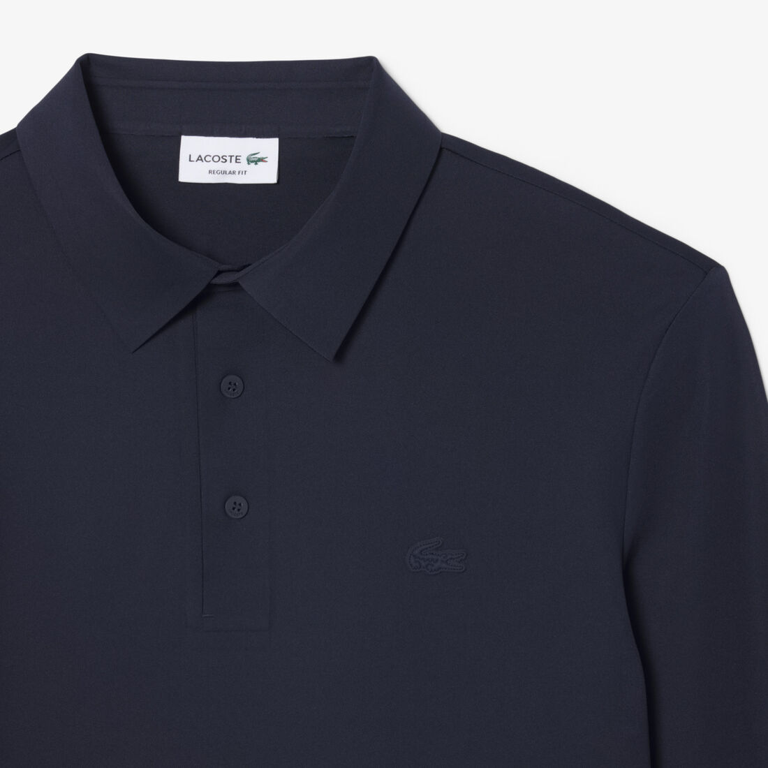 lacoste regular fit long sleeved commuter polo shirt