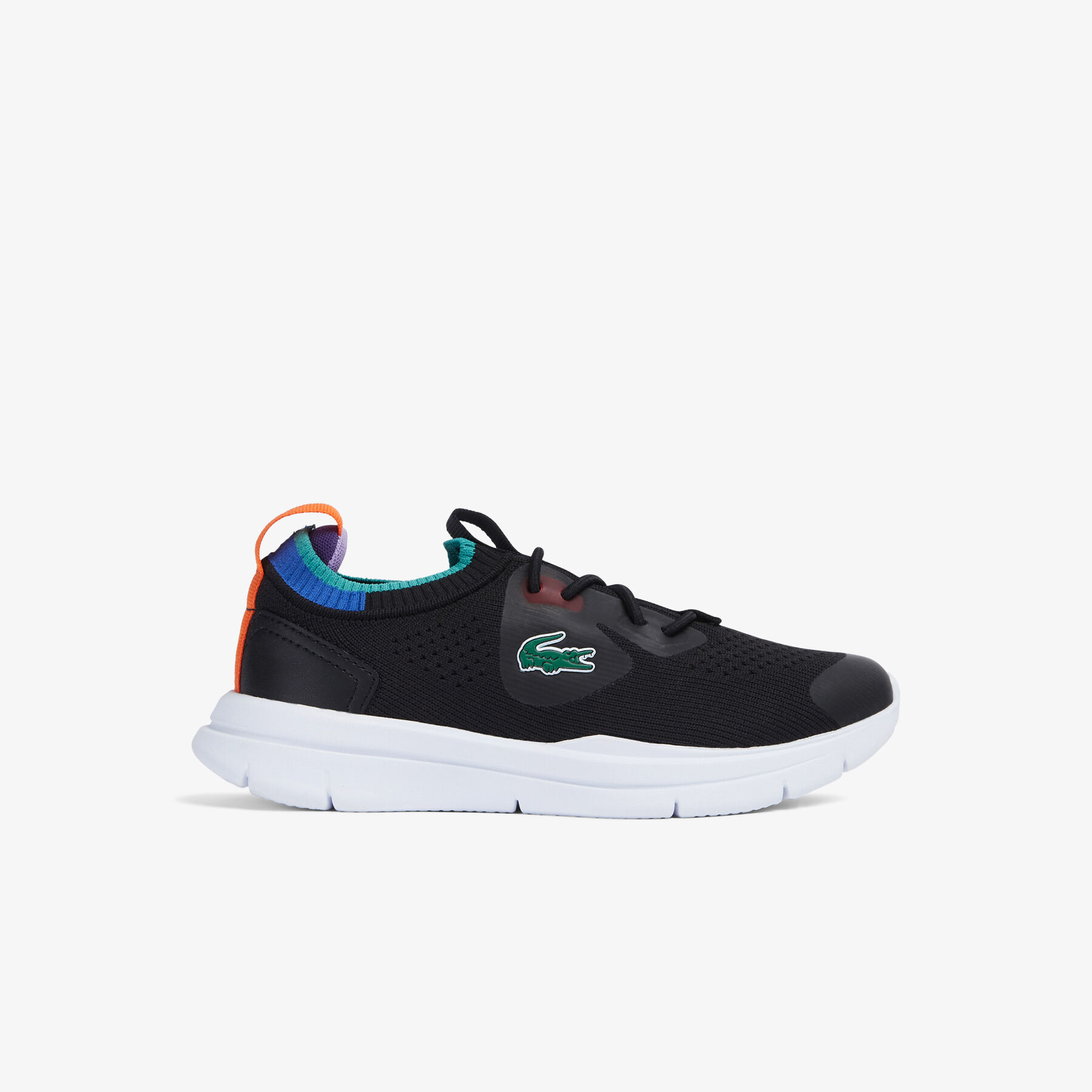 Children's Lacoste Run Spin Knit Textile Color Contrast Sneakers children s lacoste run spin knit textile color contrast sneakers