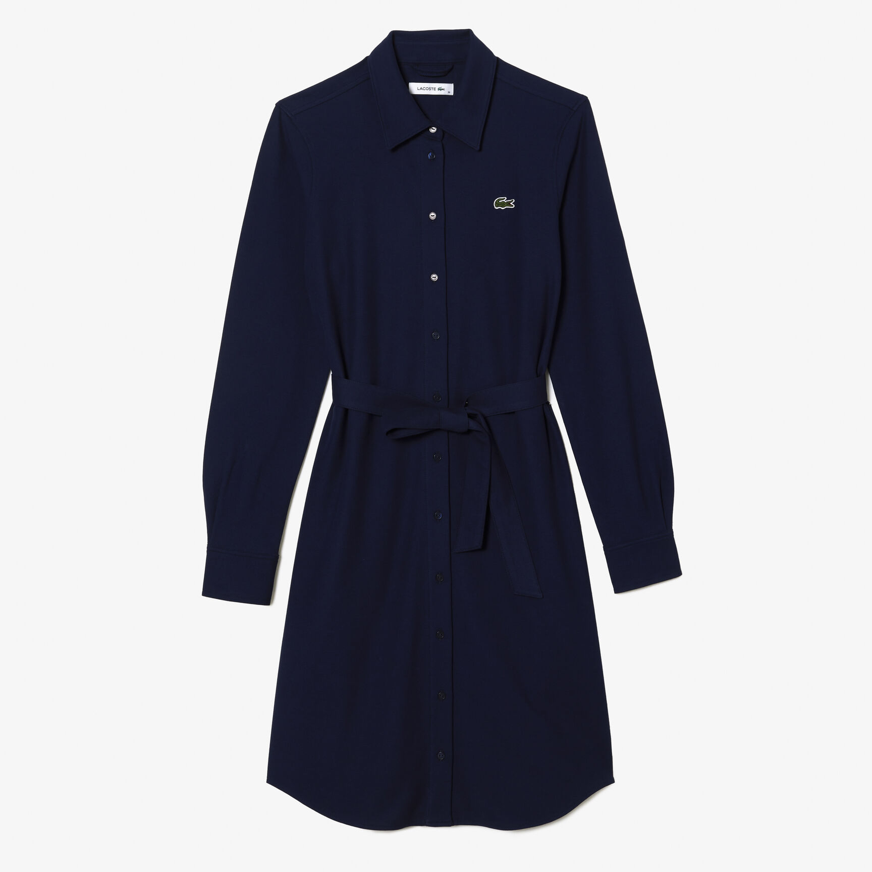 فستان بيكيه بأكمام طويلة وقصة عادية Regular Fit Long Sleeved Piqu� Dress - EF9456-00-166