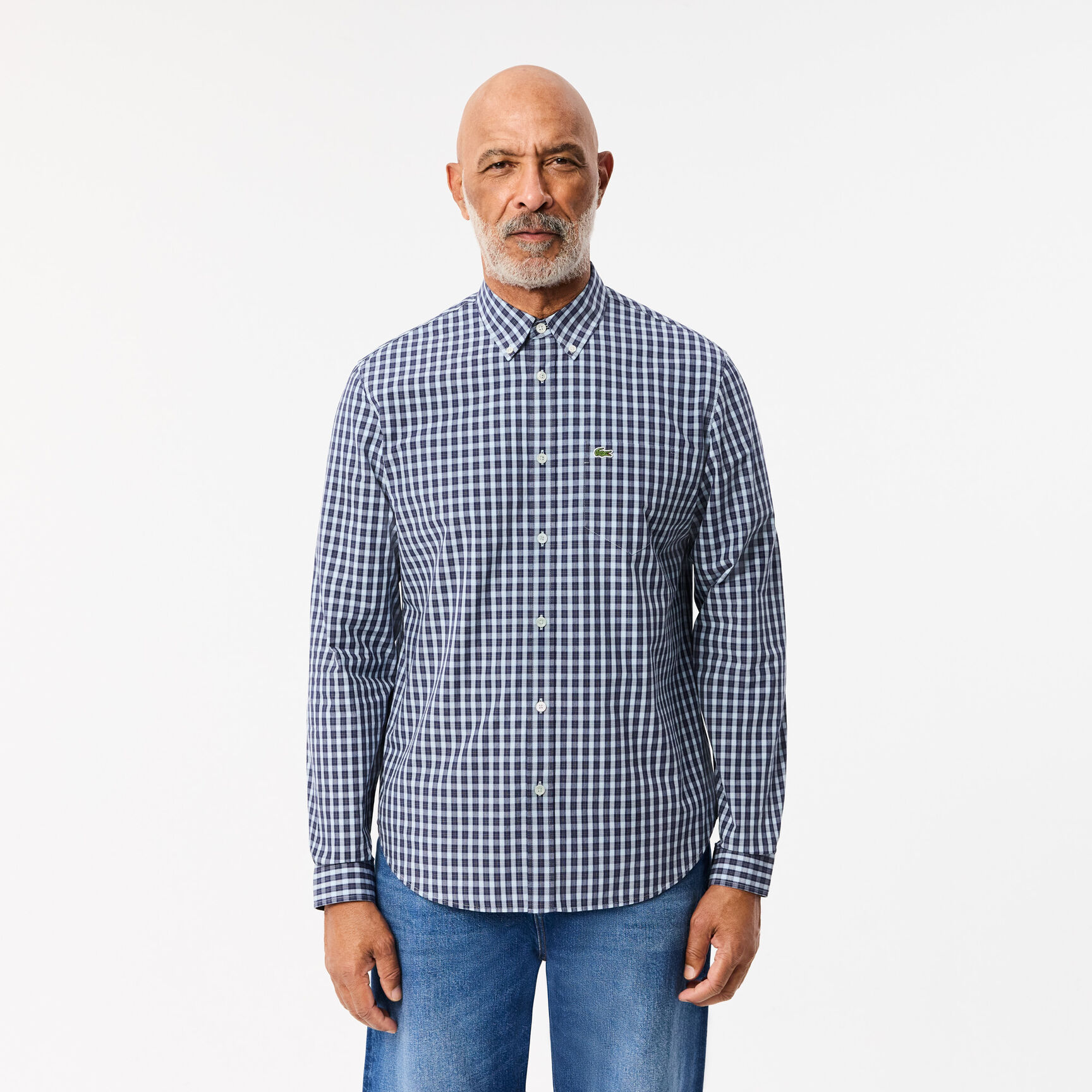 قميص بوبلين مربع Checked Poplin Shirt - CH6981-00-QRN