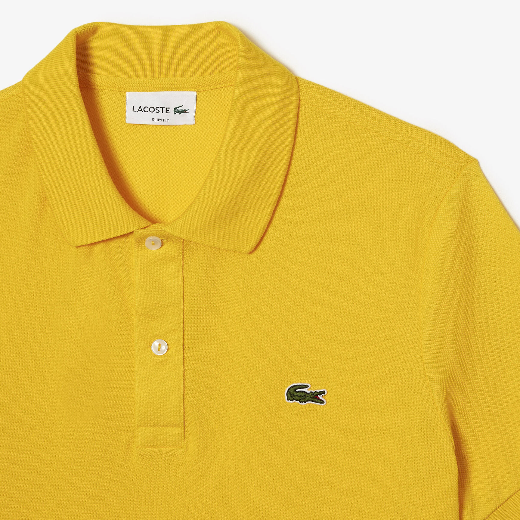 قميص بولو بيكيه بقصة ضيقة L.12.12 Original L.12.12 Slim Fit Petit Pique Cotton Polo Shirt - PH4012-00-C7T