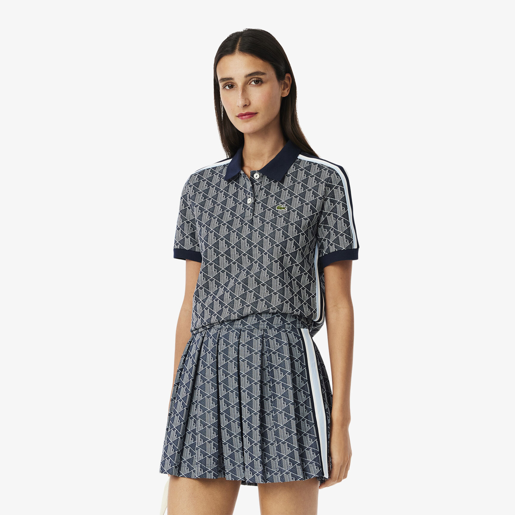 Slim Fit Monogram Jacquard Polo Shirt - DF3364-00-525