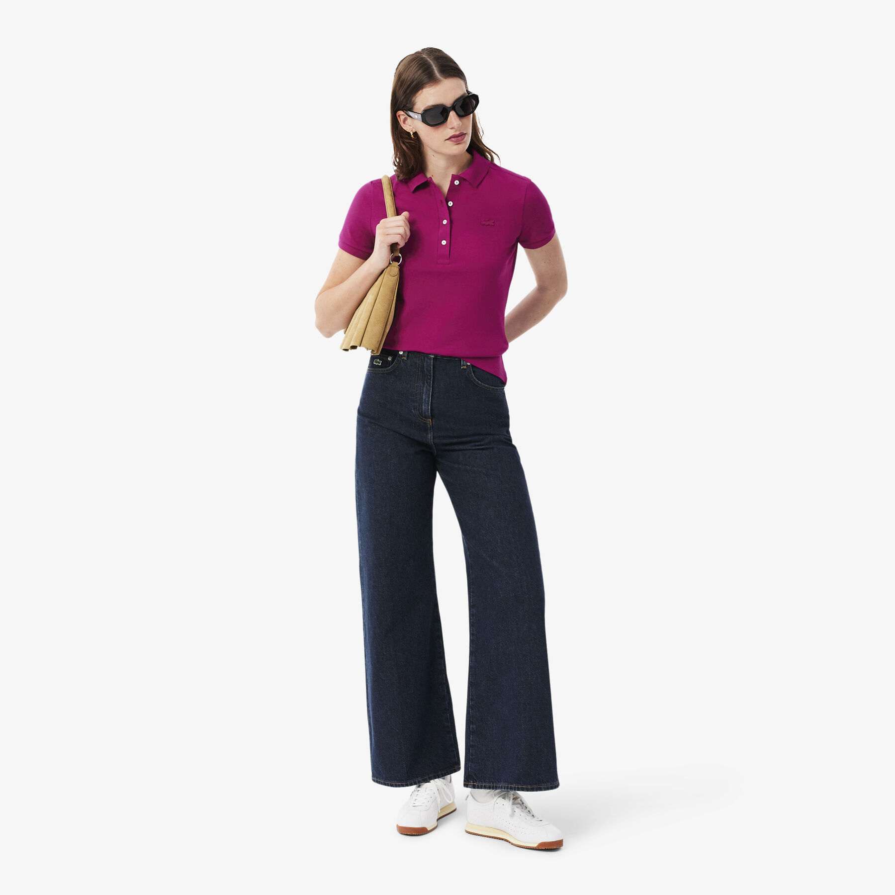 lacoste l 12 d slim fit stretch petit pique polo shirt