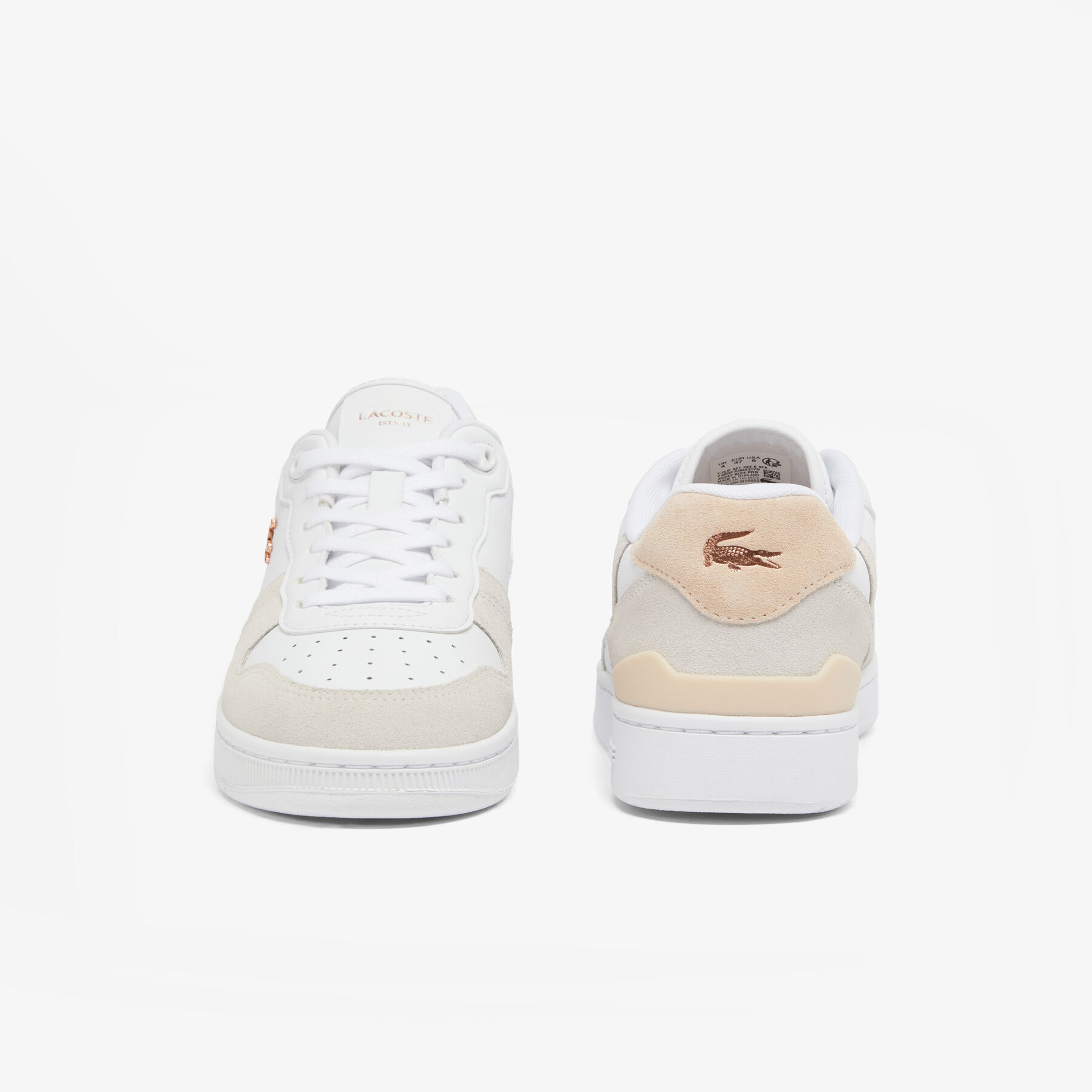 Women's T-Clip Set Leather Sneakers - 48SFA0043-1Y9