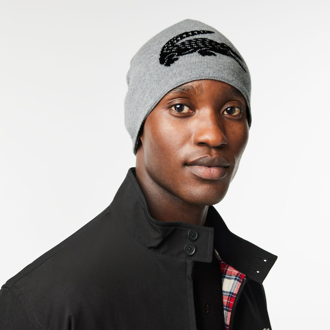 Unisex Lacoste Contrast Crocodile Reversible Beanie Unisex Lacoste Contrast Crocodile Reversible Beanie - RB0059-00-X8I