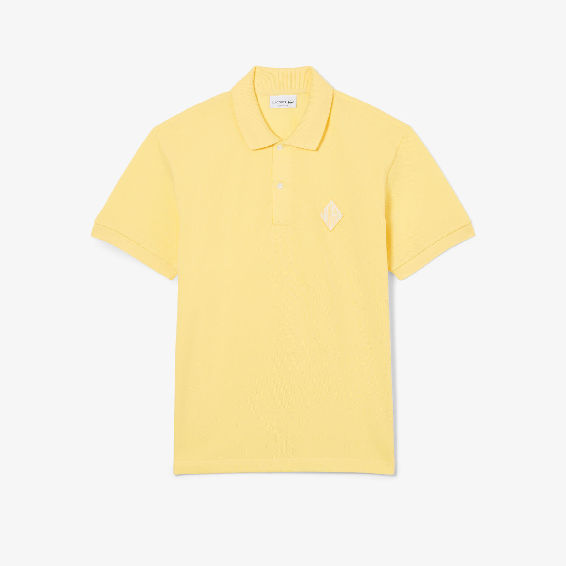 قميص بولو بيكيه بقصة كلاسيكية مع شعارالماركة بارز Classic Fit Badge Accent Pique Polo Shirt - PH0034-00-107