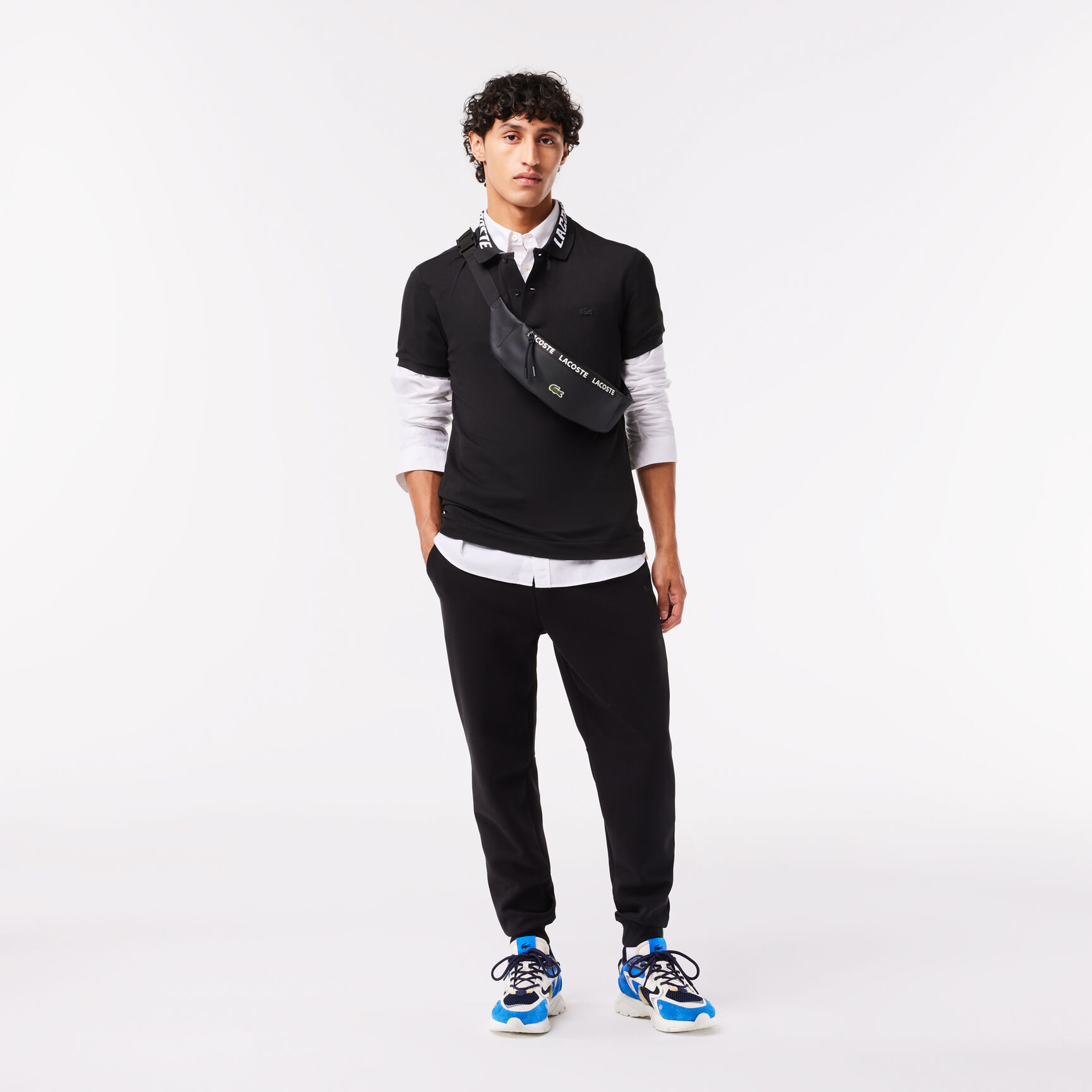 Men's Lacoste Branded Slim Fit Stretch Piqu� Polo - PH9642-00-031