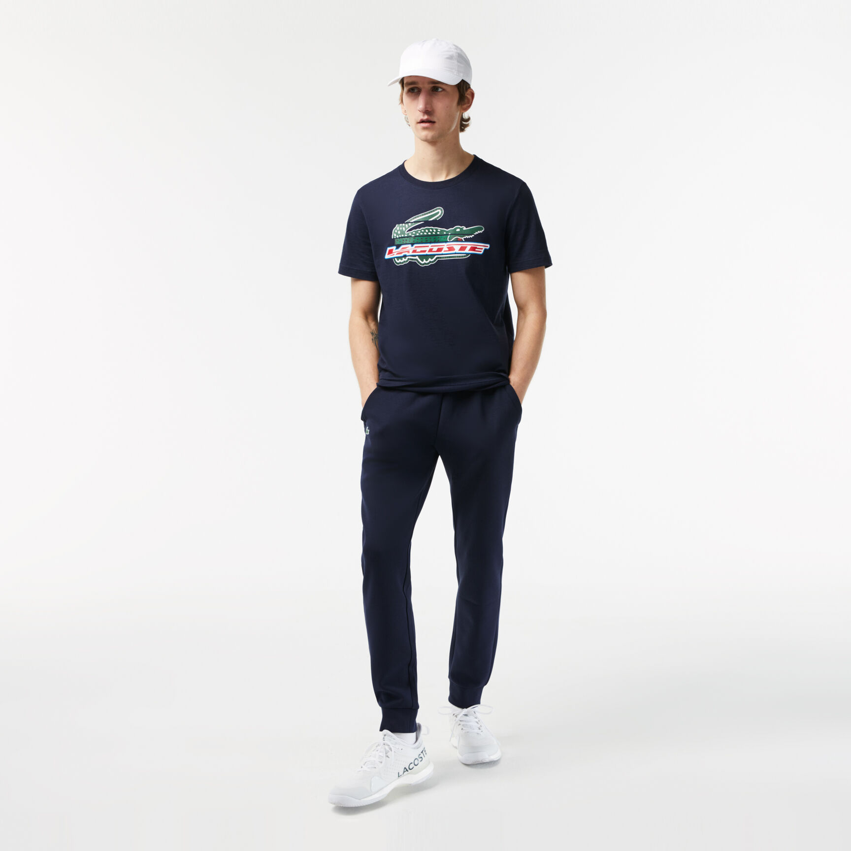 تيشيرت لاكوست قطن عضوي بقصة عادية للرجال مجموعة Lacoste SPORT تيشيرت لاكوست قطن عضوي بقصة عادية للرجال مجموعة Lacoste SPORT