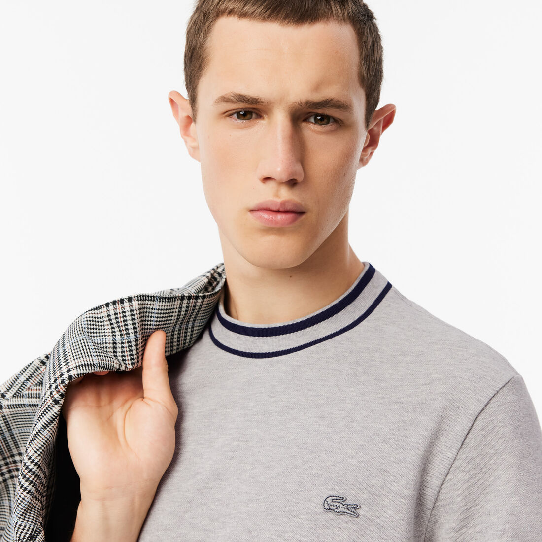 تي شيرت بياقة مخططة من بيكيه Pique Stripe Collar T-shirt - TH8174-00-CCA