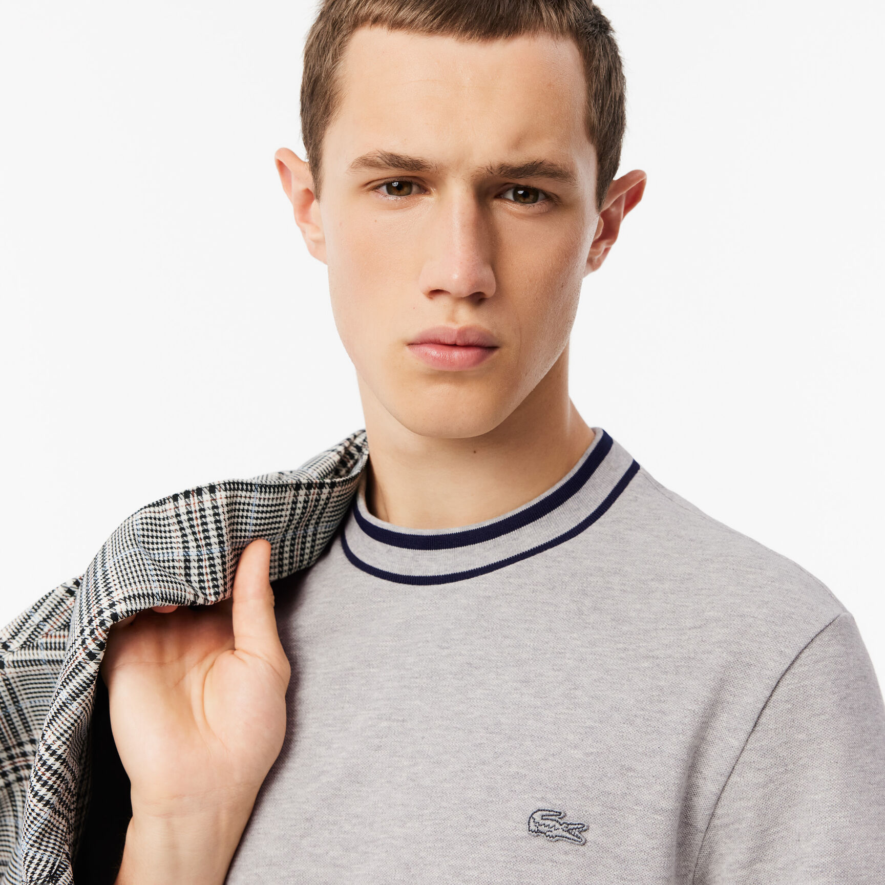 تي شيرت بياقة مخططة من بيكيه Pique Stripe Collar T-shirt - TH8174-00-CCA