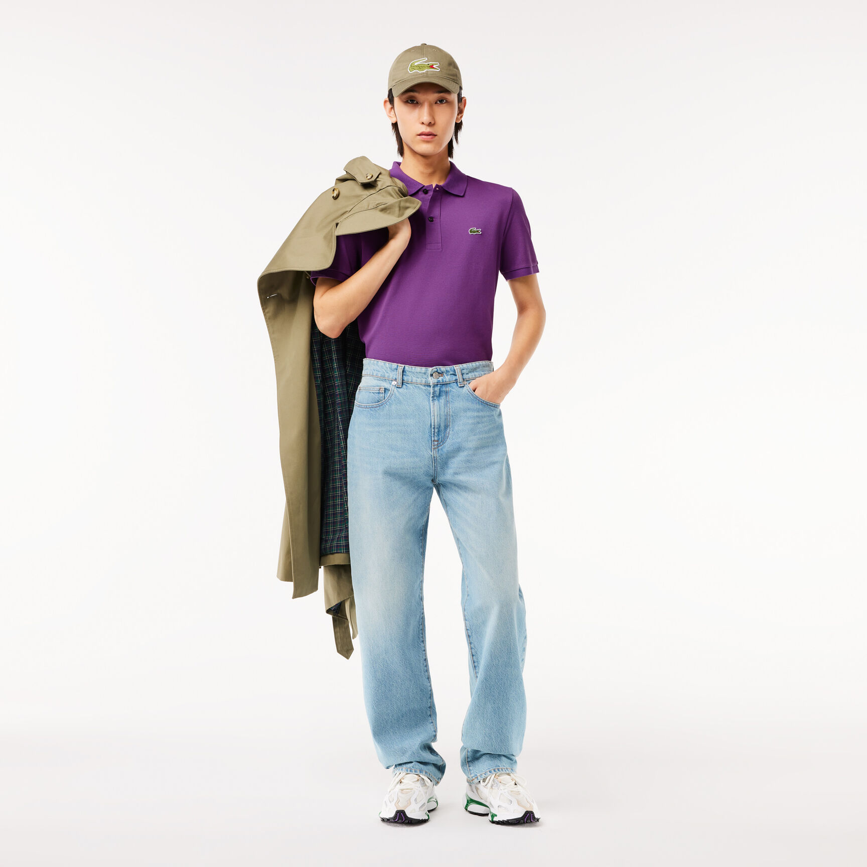 Slim Fit L.12.12 Original Polo Shirt Original L.12.12 Slim Fit Petit Pique Cotton Polo Shirt - PH4012-00-IY2