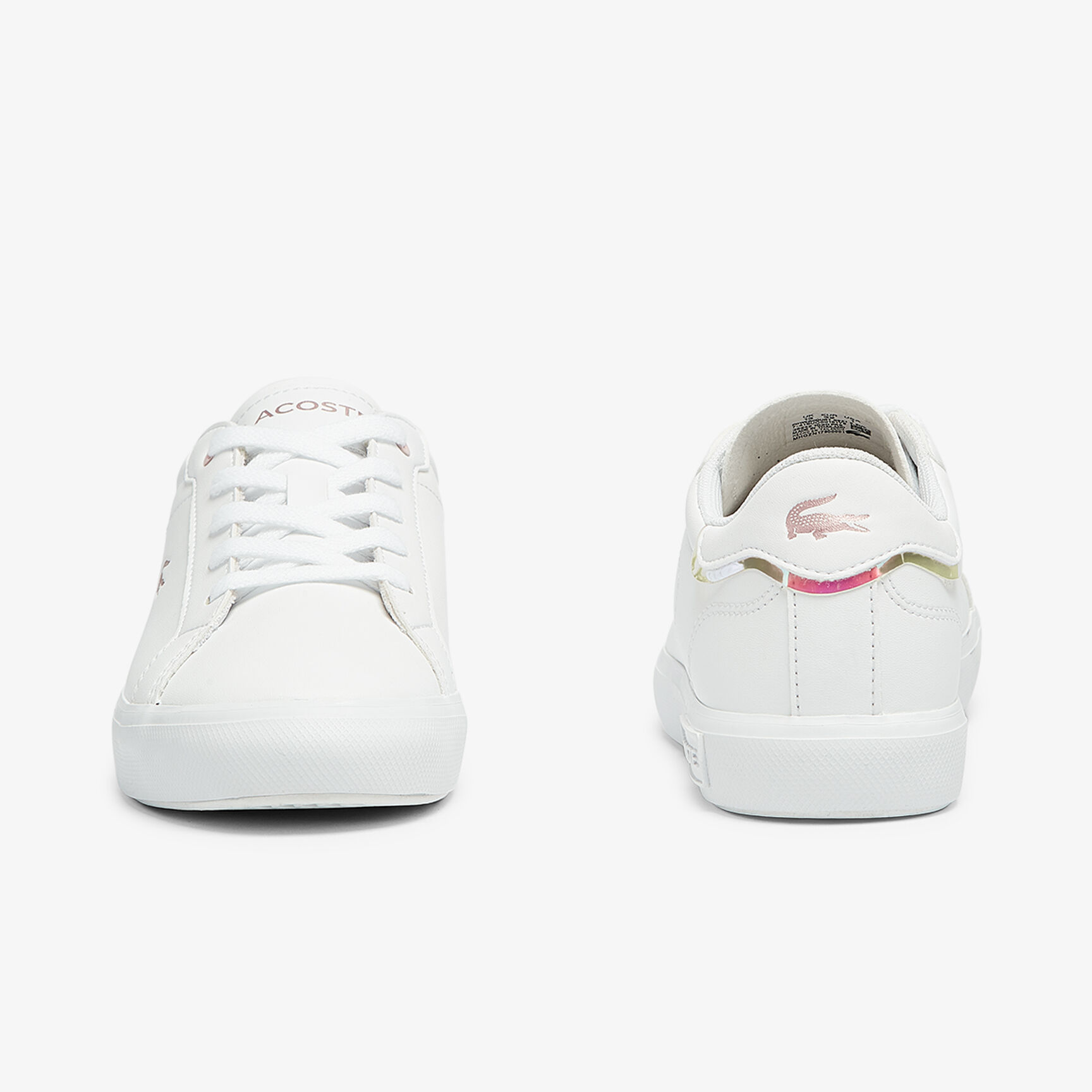 سنيكرز باوركورت من خامات صناعية بتفاصيل لامعة للأطفال