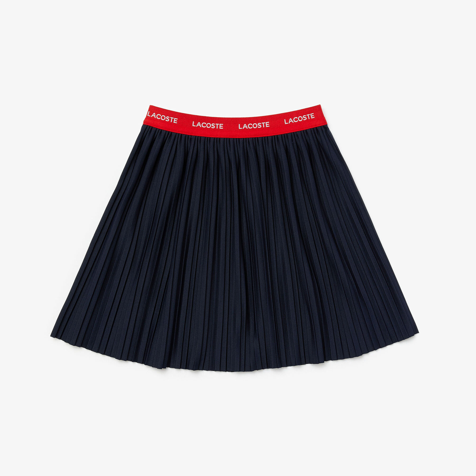 Girls' Contrast Waistband Pleated Knit Skirt lacoste girls contrast waistband pleated knit skirt