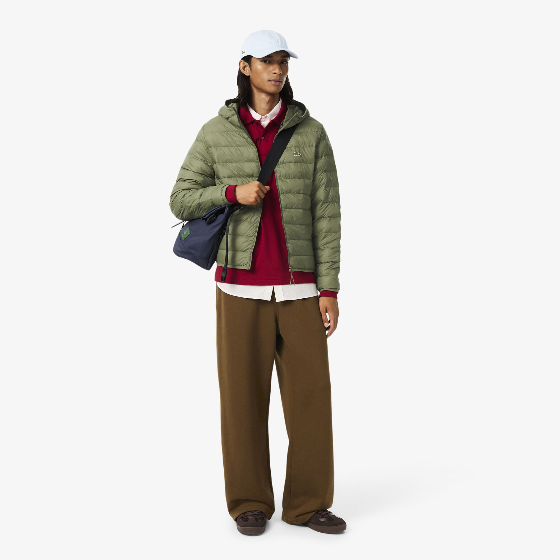 lacoste water repellent down windbreaker