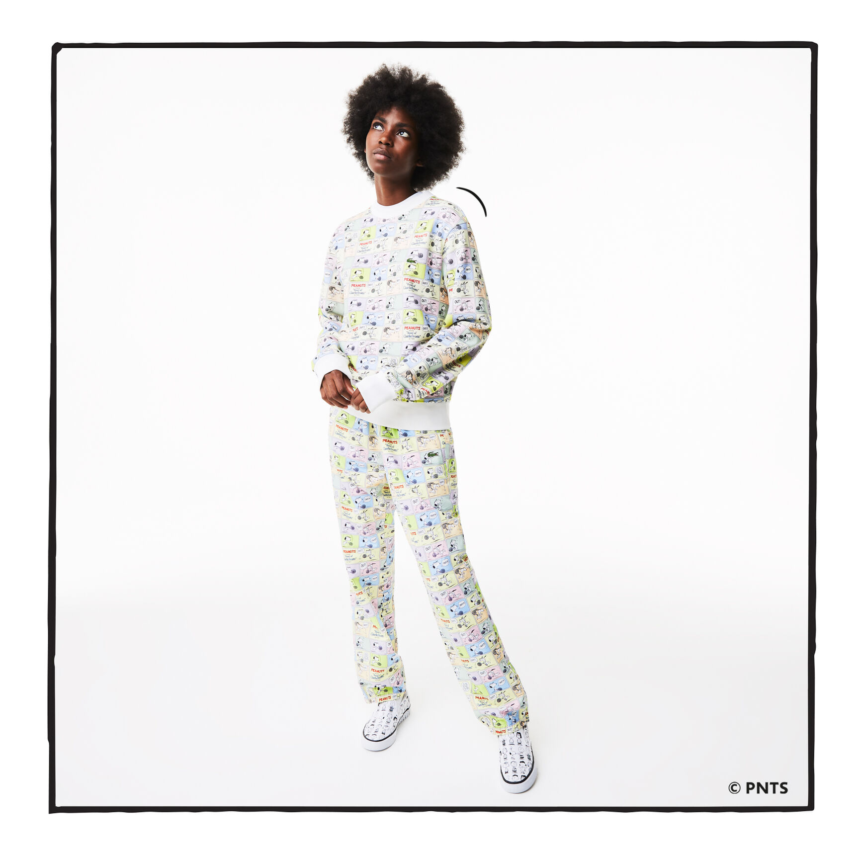 سويت شيرت من القطن العضوي للجنسين من Lacoste x Peanuts