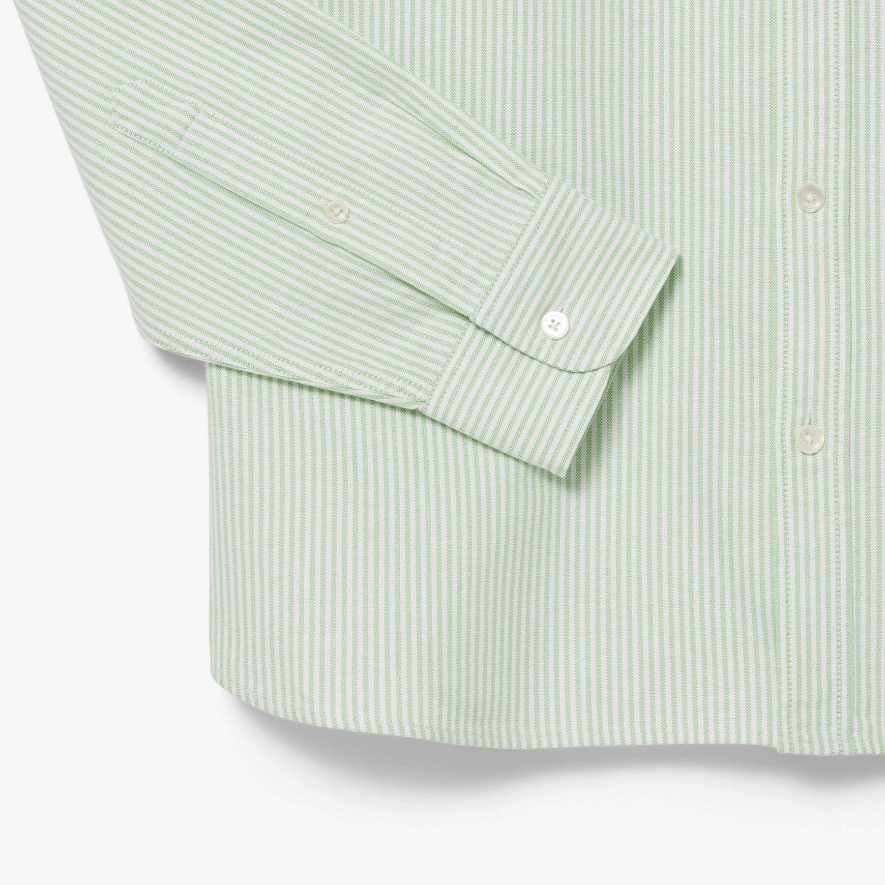 lacoste regular fit striped oxford shirt