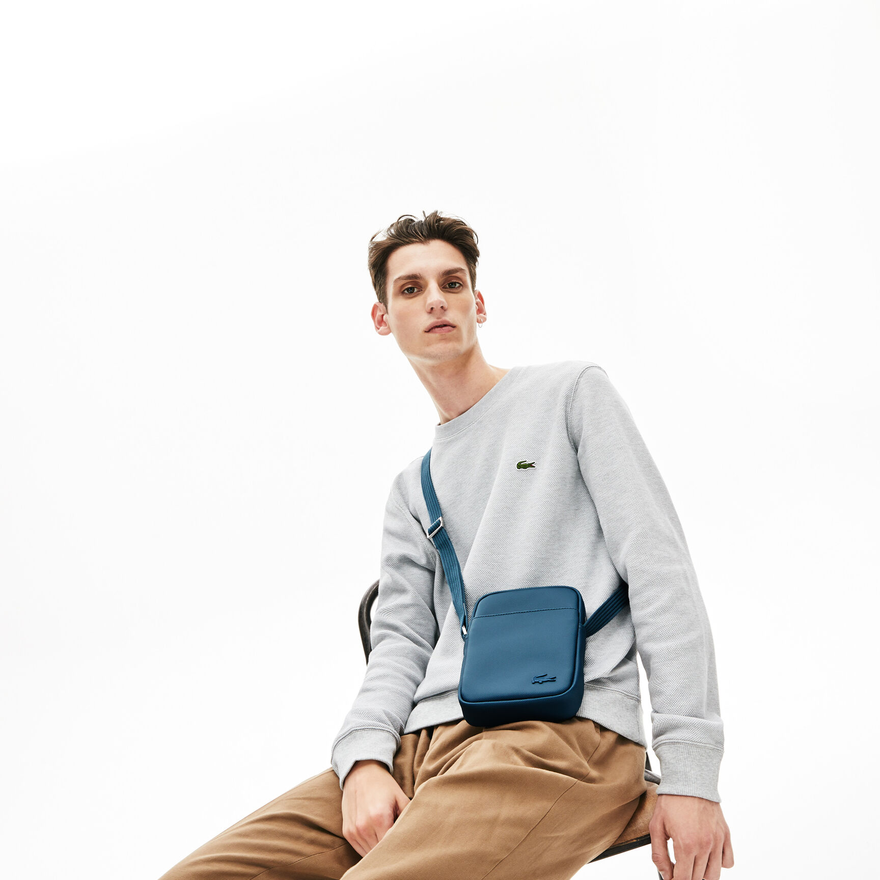 Men's Classic Petit Piqué Vertical Zip Bag Men's Classic Petit Piqué Vertical Zip Bag