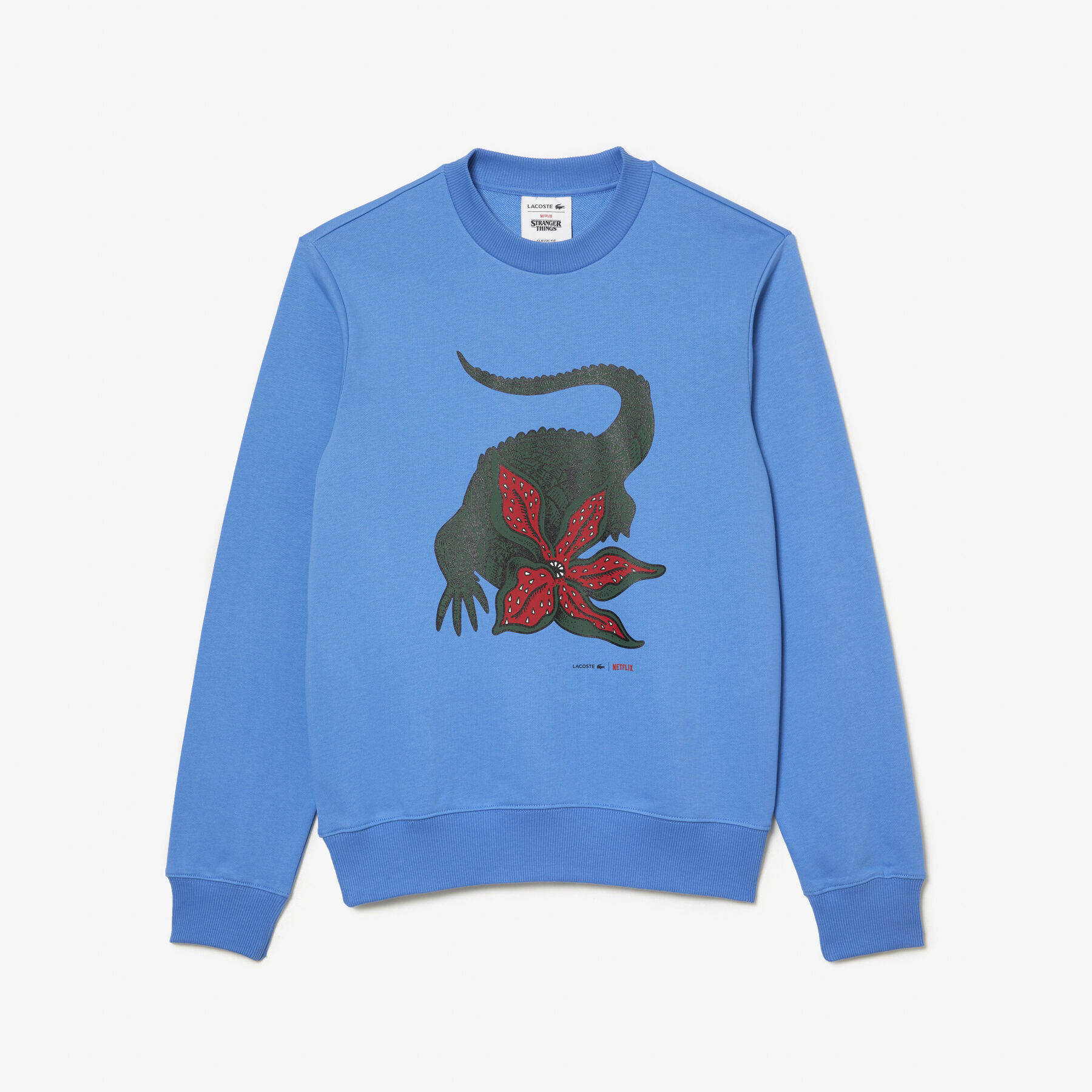men s lacoste x netflix organic cotton print sweatshirt