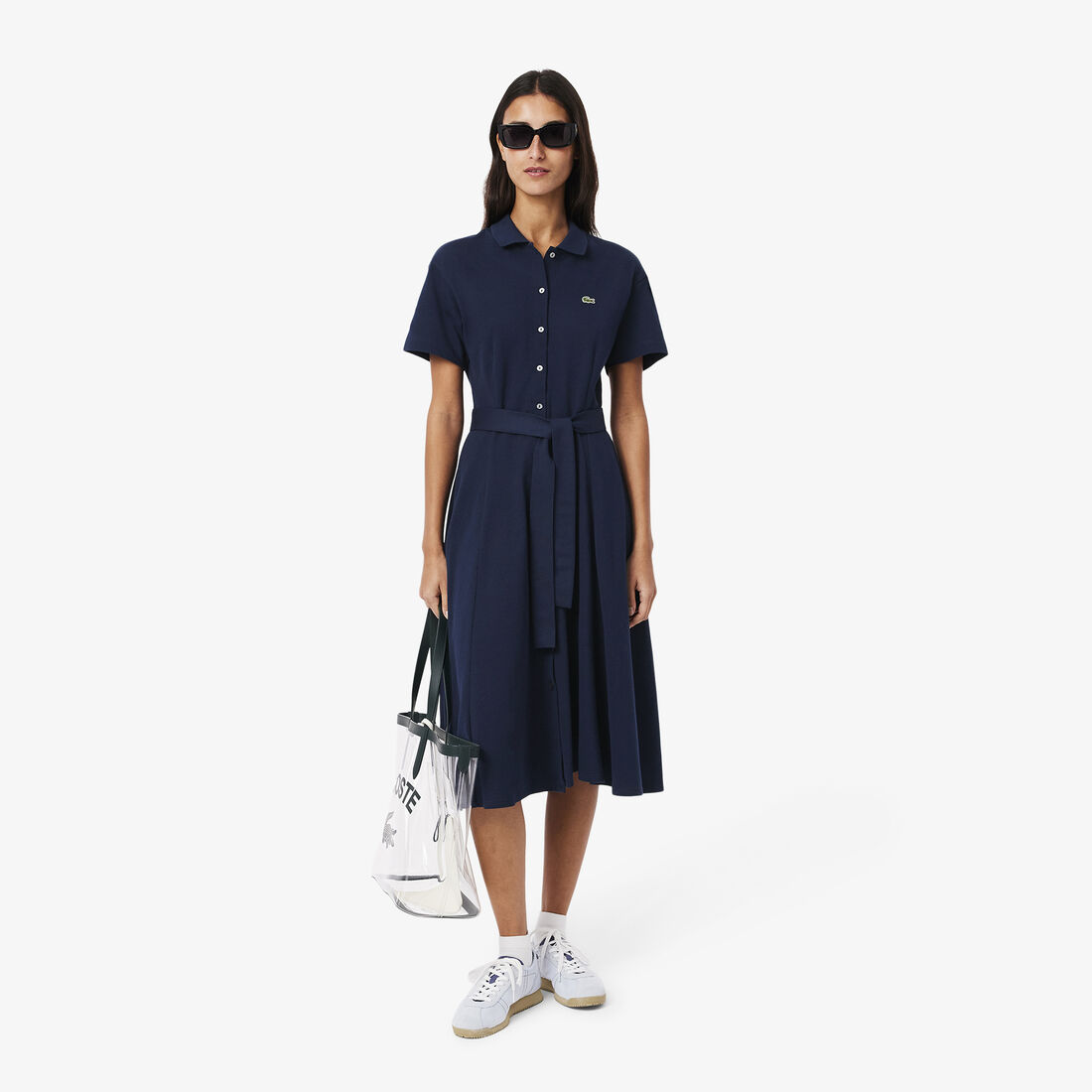 Flared Mini-Pique Polo Dress - EF9621-00-166