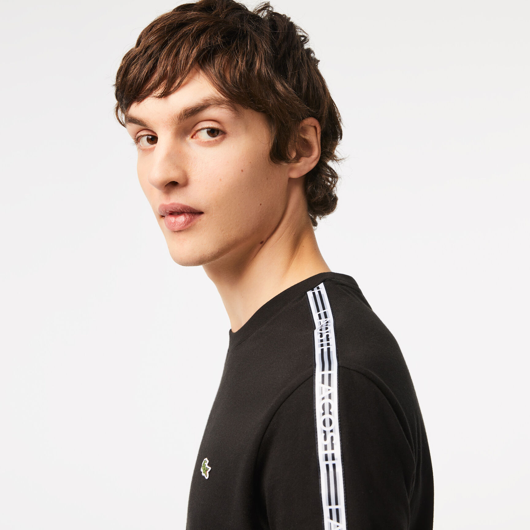 Men's Lacoste Regular Fit Logo Stripe T-shirt Men's Lacoste Regular Fit Logo Stripe T-shirt