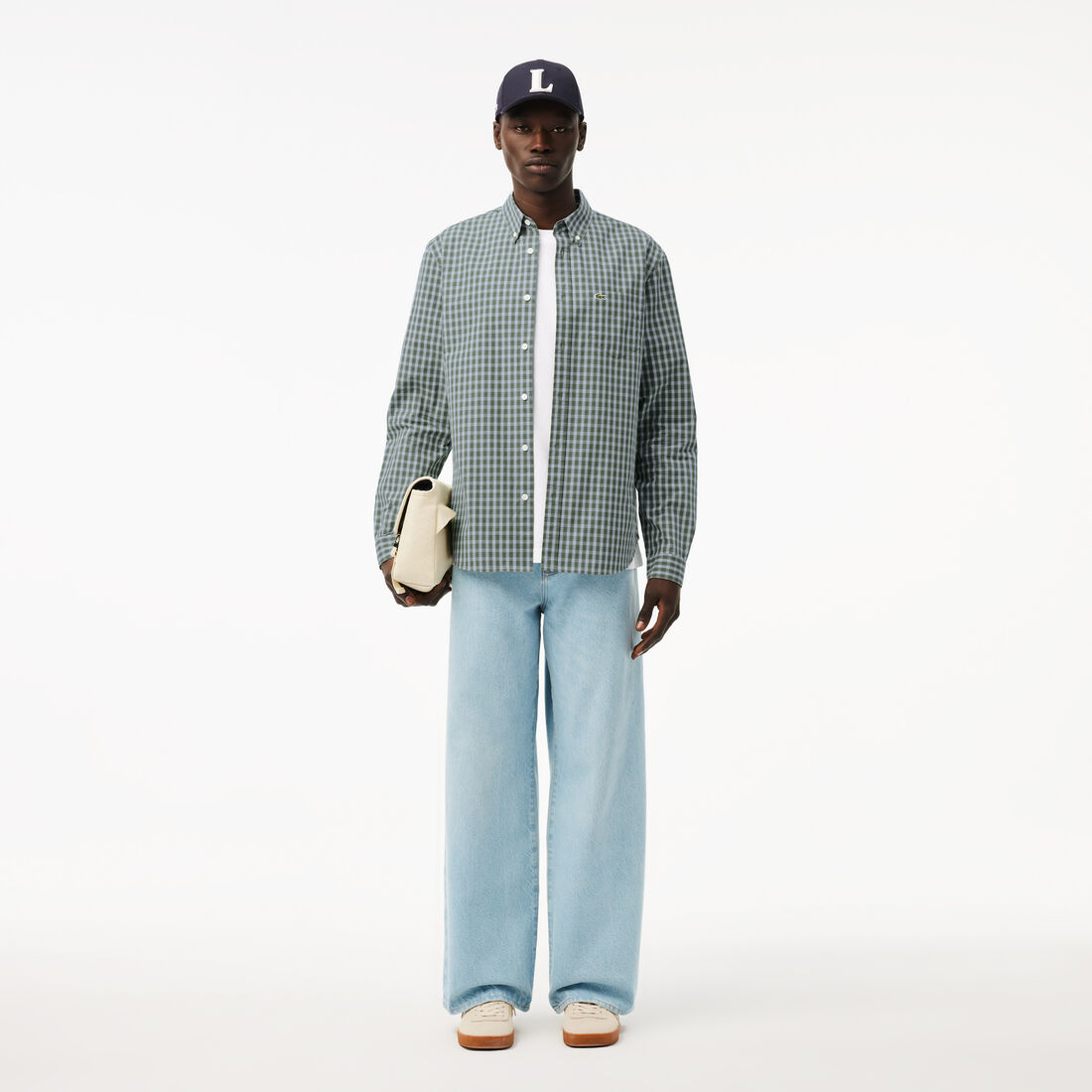 قميص بوبلين مربع Checked Poplin Shirt - CH6981-00-IC3