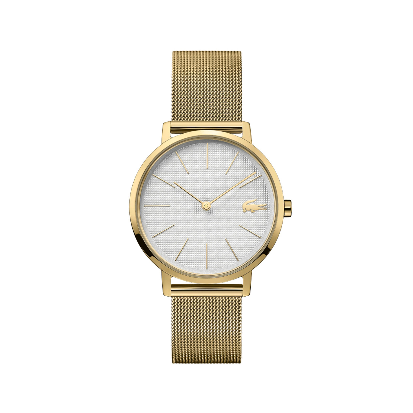 ساعة لاكوست بمينا فضي وأبيض للنساء مجموعة Lacoste Moon ساعة لاكوست بمينا فضي وأبيض للنساء مجموعة Lacoste Moon