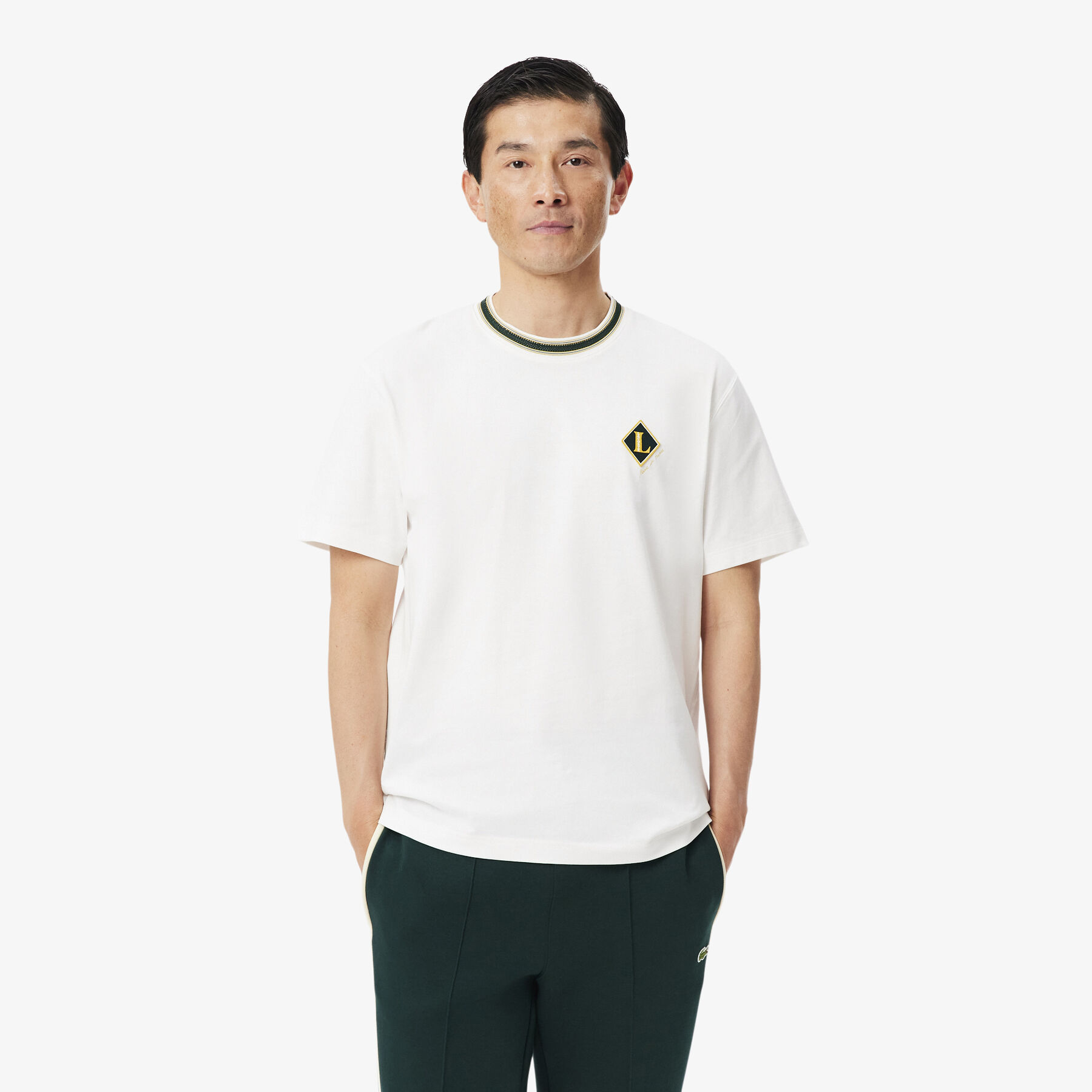 French Made Badge Accent Striped T-shirt - TH8611-00-70V