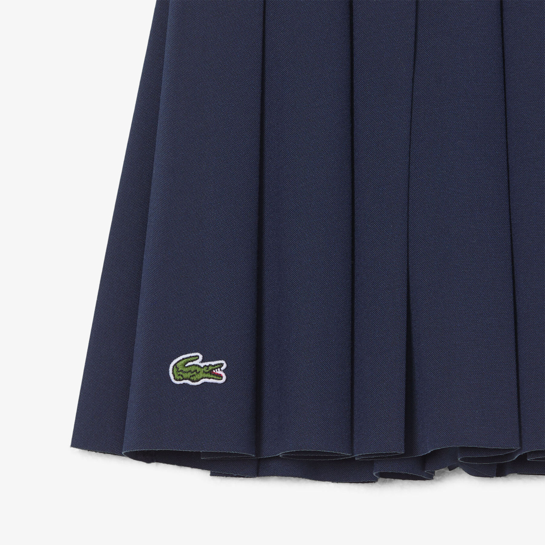 lacoste oxford cotton pleated skirt