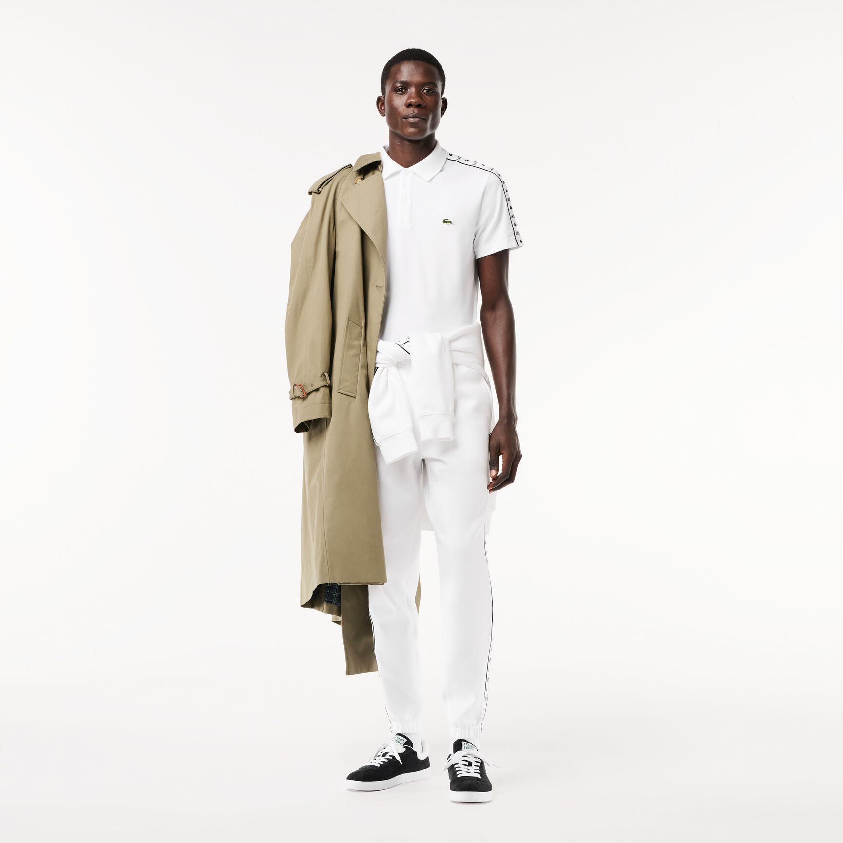 Contrast Stripe Pique Polo Shirt Logo Stripe Stretch Pique Polo Shirt - PH7398-00-001