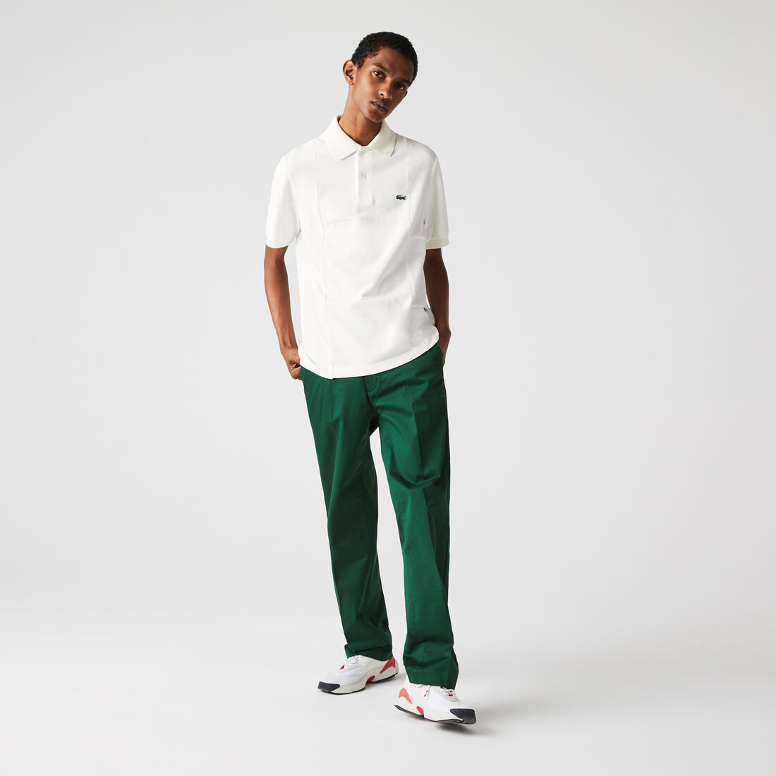 Men’s Lacoste L!VE Heritage Relaxed Fit Piqué And Bouclé Polo Shirt Men’s Lacoste L!VE Heritage Relaxed Fit Piqué And Bouclé Polo Shirt