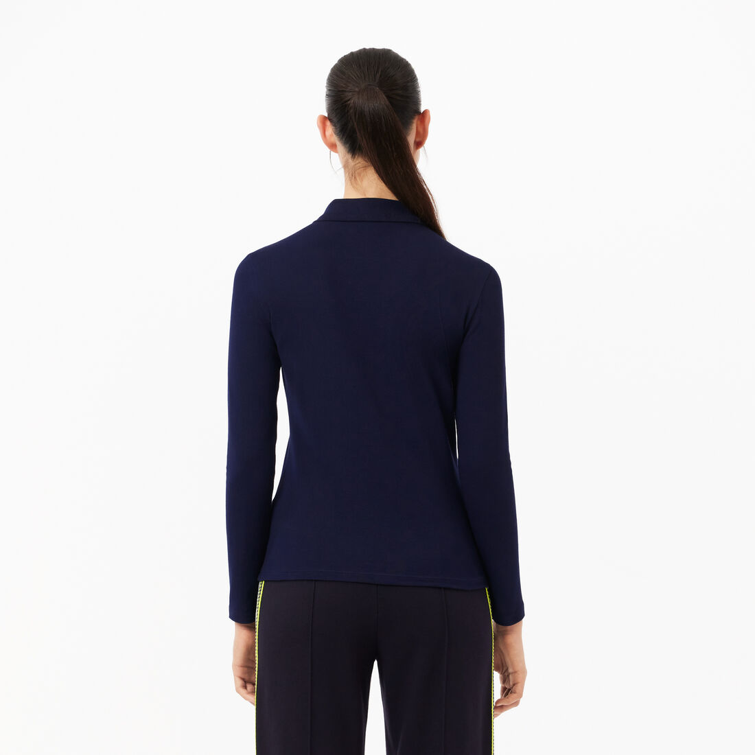 ثوب سباحة لاكوست قطعة واحدة من البولي أميد المعاد تدويره للنساء Women's Slim fit Stretch Pique Lacoste Polo Shirt - PF5464-00-166