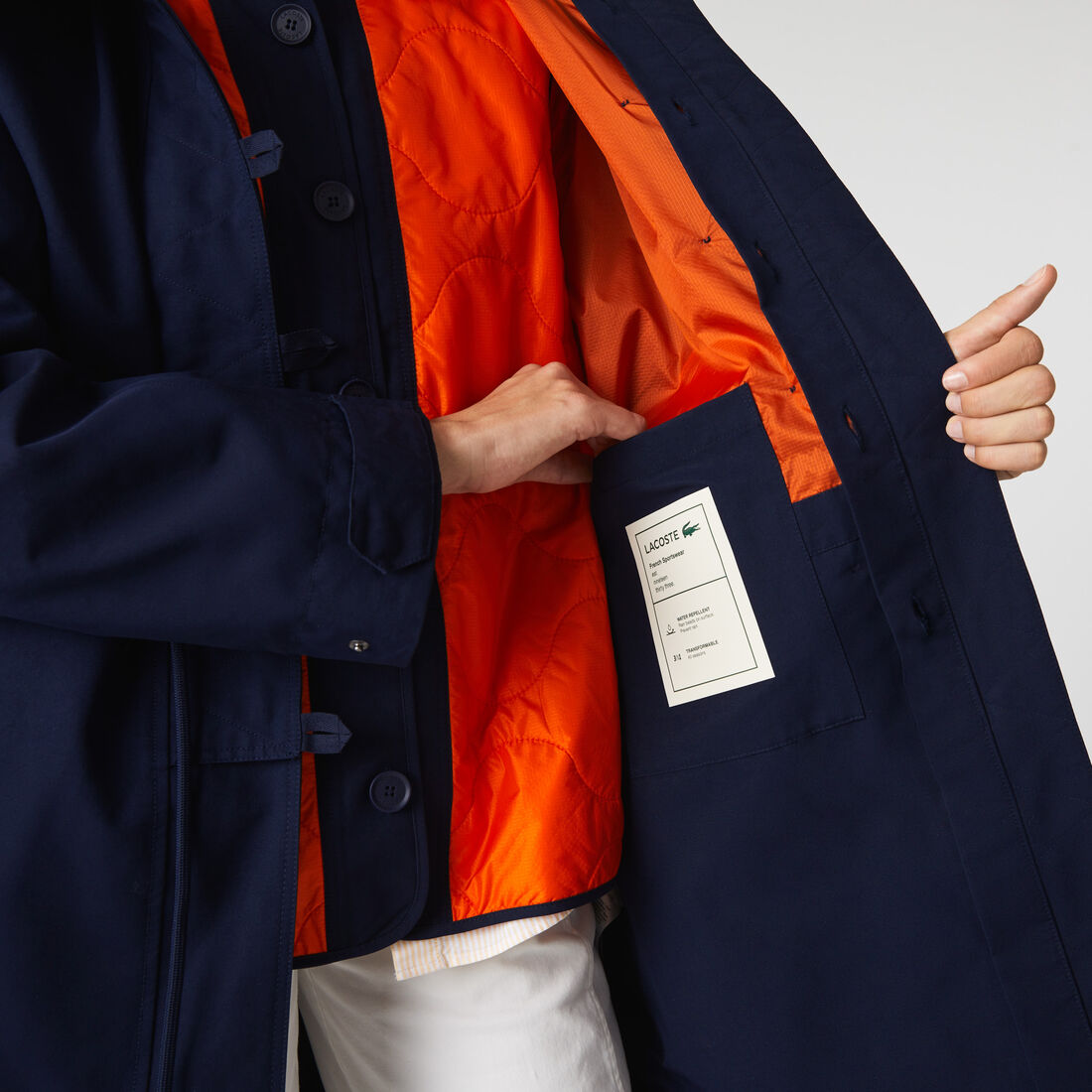 معطف باركا لاكوست 3 في 1 مقاوم للمياه وجاكيت مبطن للنساء معطف باركا لاكوست 3 في 1 مقاوم للمياه وجاكيت مبطن للنساء