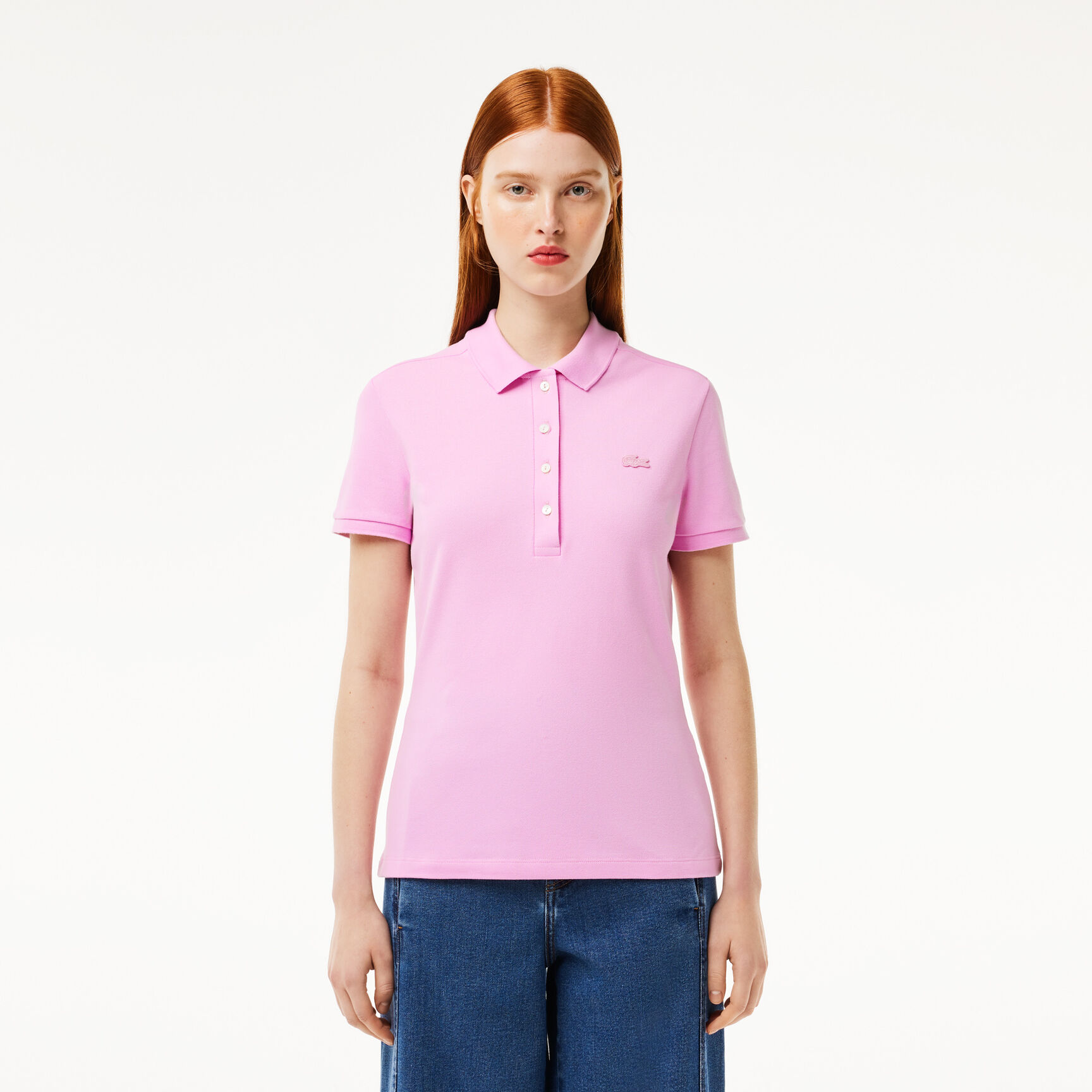 Women's Lacoste Slim fit Stretch Cotton Pique Polo Shirt - PF5462-00-IXV
