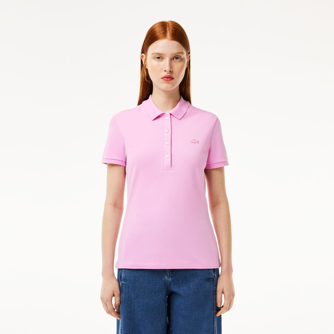 Women's Lacoste Slim fit Stretch Cotton Pique Polo Shirt - PF5462-00-IXV