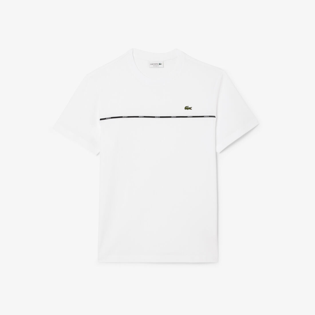 تي شيرت لاكوست جيرسي قطني Lacoste Trim Cotton Jersey T-shirt - TH9842-00-001