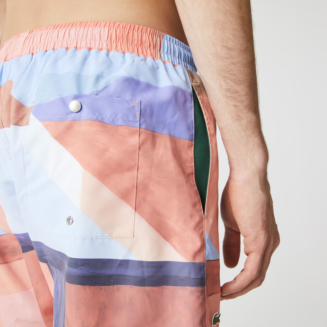 Men’s Lace-Up Waist Print Swimming Trunks Men’s Lace-Up Waist Print Swimming Trunks