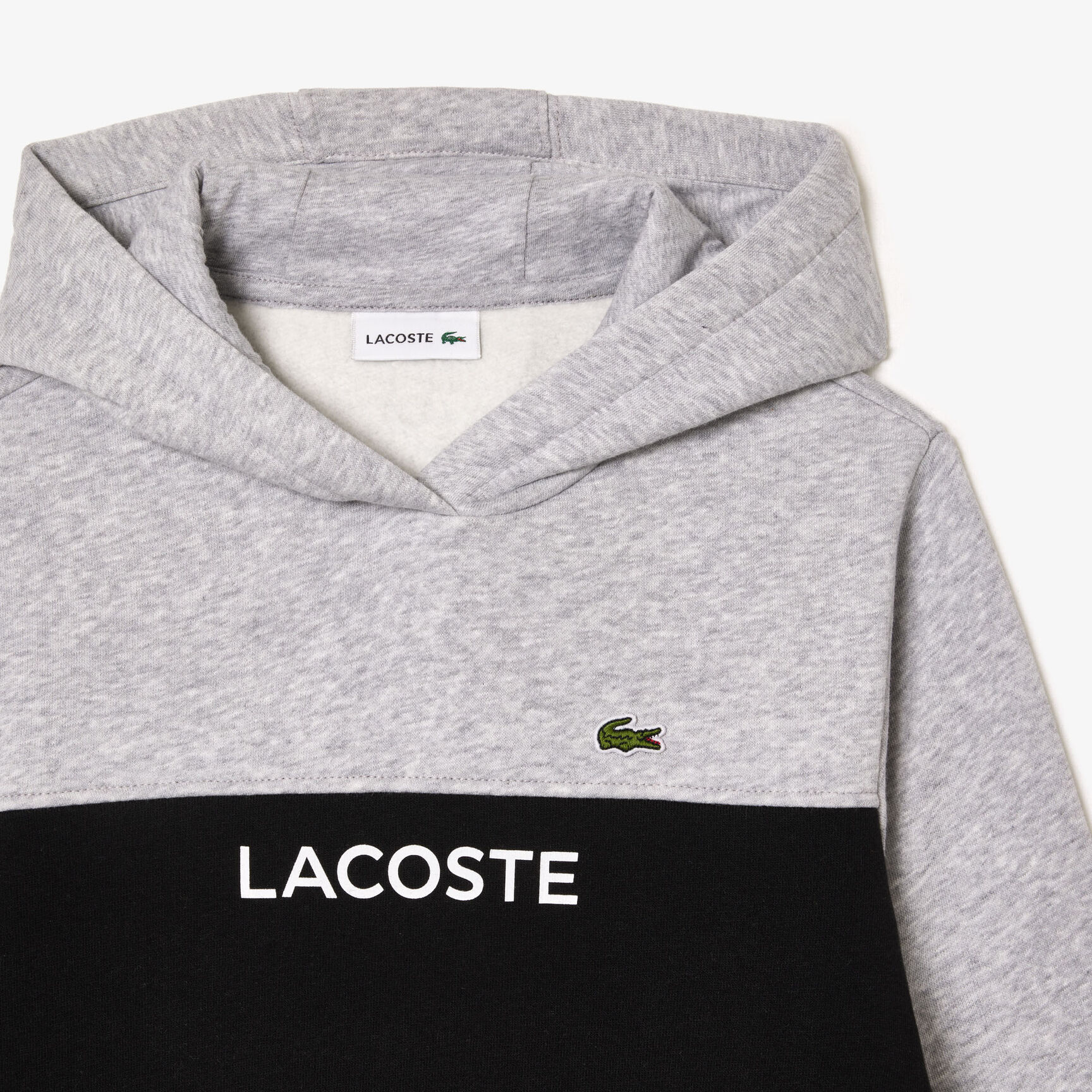 سويت شيرت لاكوست صوف بصف أزرار للأطفال Kids' Cotton Flannel Colourblock Hoodie - SJ5293-00-80P