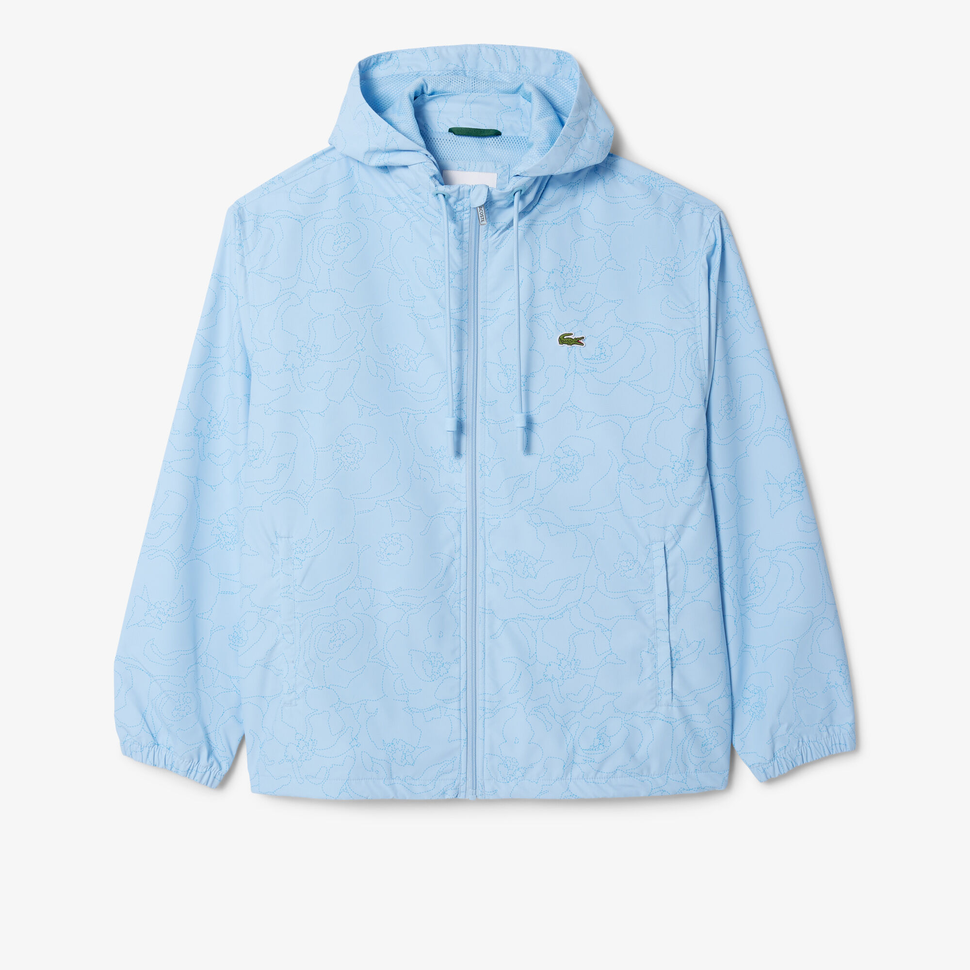 Flower Print Windbreaker, Blue | LACOSTE UAE