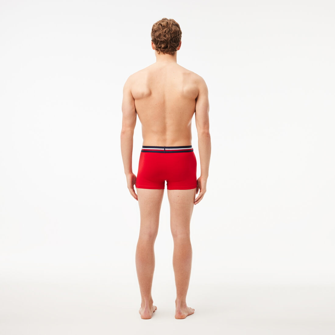 طقم بوكسر بحزام خصر بثلاثة ألوان وشعار الماركة، 3 قطع Pack Of 3 Iconic Trunks With Three-Tone Waistband - 5H3386-00-W34