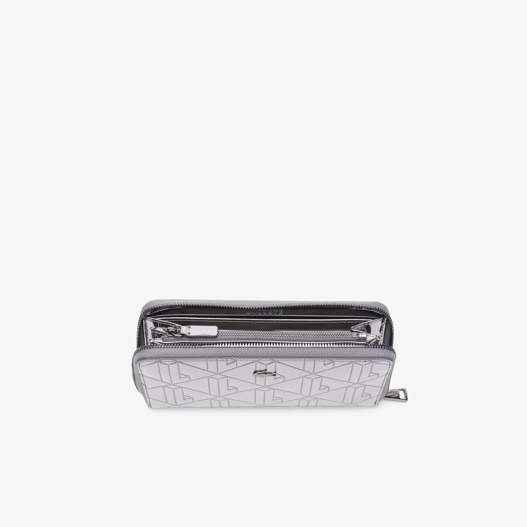 lacoste large zipped metallic billfold
