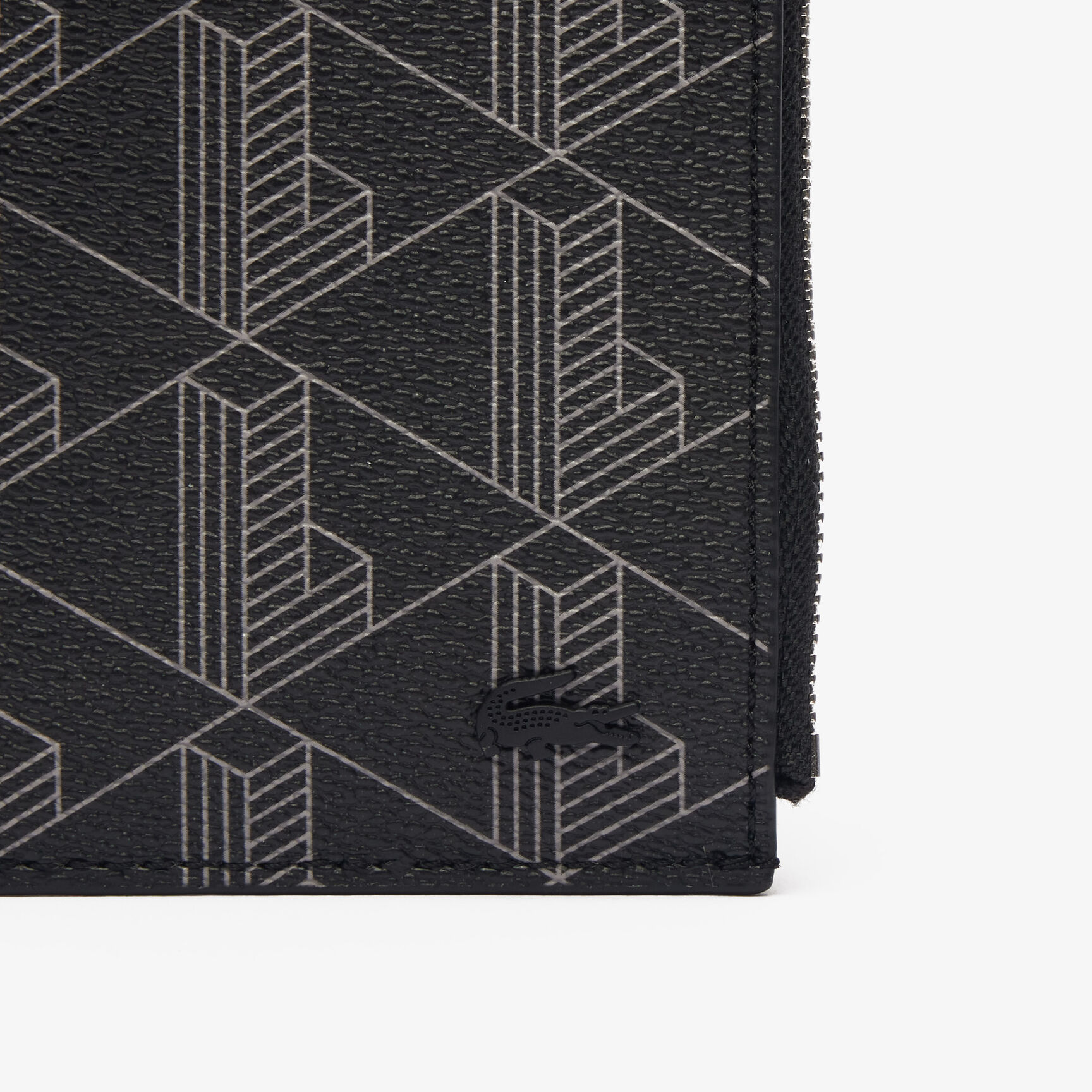 The Blend Grained Monogram Print Card Holder - NH4581LX-H45