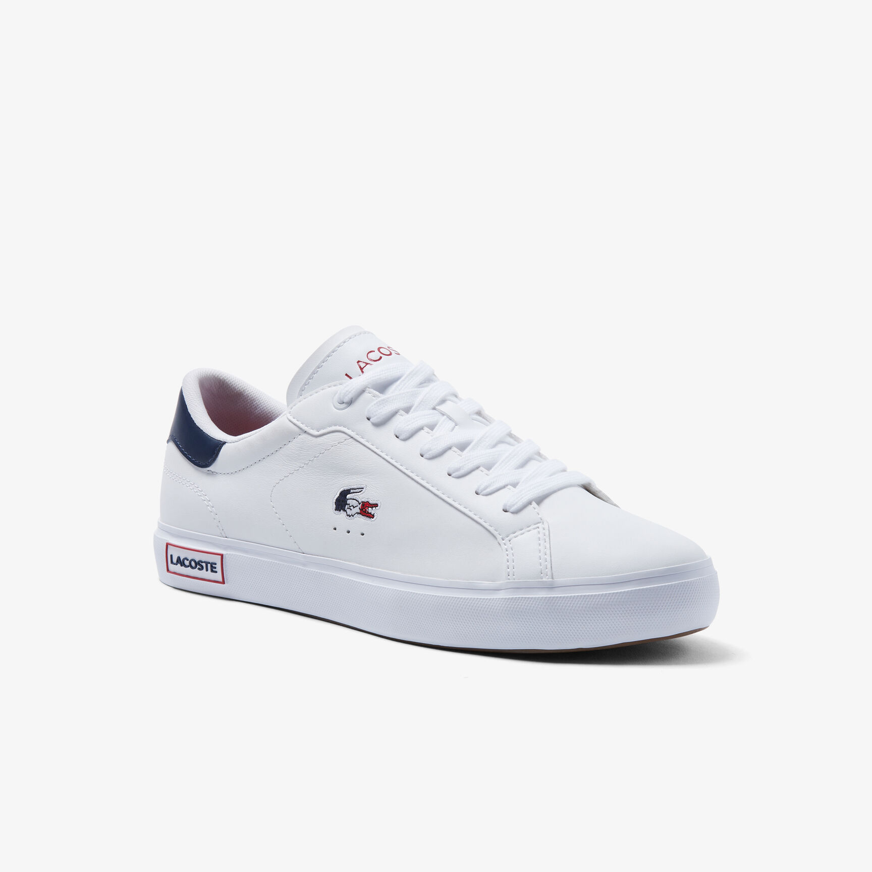 سنيكرز باور كورت جلد بثلاثة ألوان للرجال Men's Powercourt Leather Tricolour Trainers - 43SMA0034-407