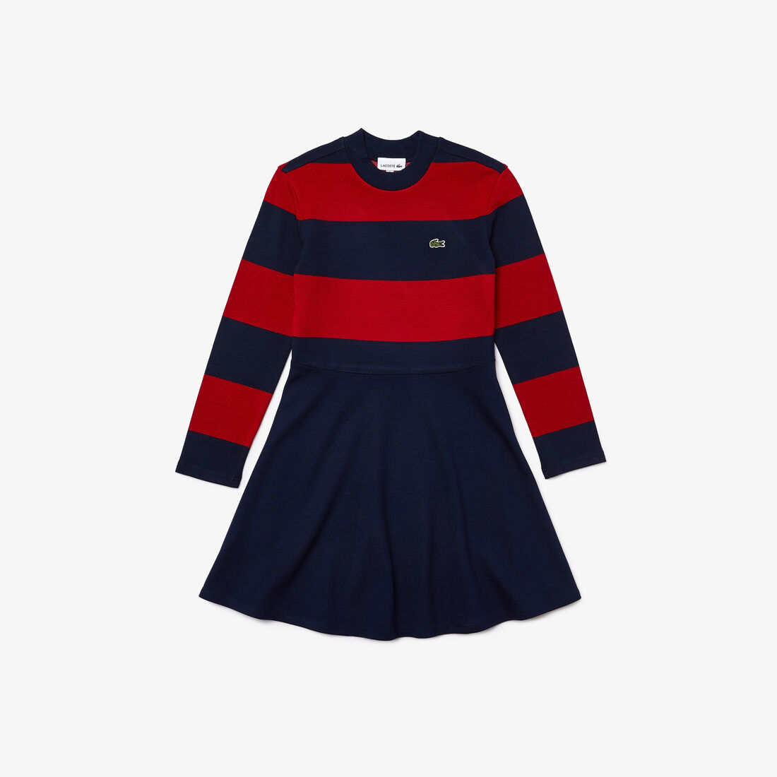 سترة مخططة بياقة مدورة للبنات